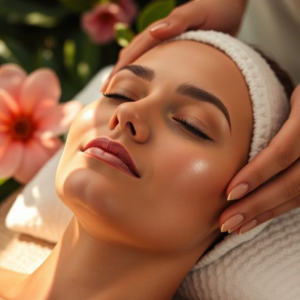 Woman getting a relaxing facial treatment at a professional salon in Siliguri