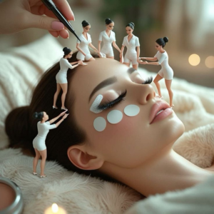 Girl receiving a complete beauty makeover – facial, hair, and skin treatments at Vibes Salon Siliguri.